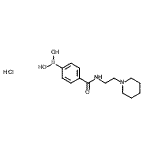 CAS 登录号：957060-72-9， (4-{[2-(1-哌啶基)乙基]氨基甲酰}苯基)硼酸盐酸盐(1:1)