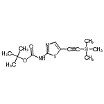 CAS#: 957147-21-6, 2-Methyl-2-propanyl {5-[(trimethylsilyl)ethynyl]-1,3-thiazol-2-yl}carbamate