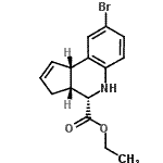 CAS#: 957559-59-0, Ethyl (3aR,4S,9bS)-8-bromo-3a,4,5,9b-tetrahydro-3H-cyclopenta[c]quinoline-4-carboxylate