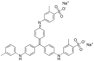 CAS#: 95873-57-7, Disodium 2-Methyl-4-[[4-[[4-[(3-Tolyl)Amino]Phenyl][4-[(3-Methyl-4-Sulphonatophenyl)Amino]Phenyl]Methylene]-2,5-Cyclohexadien-1-Ylidene]Amino]Benzenesulphonate