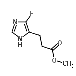 CAS 登录号：959293-10-8， 甲基3-(4-氟-1H-咪唑-5-基)丙酸酯
