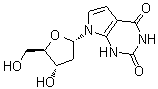 CAS 登录号：96022-82-1， 7-(2-脱氧-beta-D-赤式-呋喃戊糖基)-1H-吡咯并[2,3-d]嘧啶-2,4(3H,7H)-二酮
