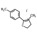 CAS#: 96160-01-9, 3-Methyl-2-(4-methylphenyl)-4,5-dihydro-1,3-thiazol-3-ium iodide