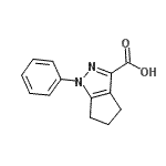 CAS 登录号：96197-36-3， 1-苯基-1,4,5,6-四氢环戊烯并[c]吡唑-3-羧酸