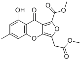 CAS#: 96287-41-1, Methyl 8-hydroxy-3-(2-methoxy-2-oxoethyl)-6-methyl-9-oxo-9H-furo[3,4-b]chromene-1-carboxylate