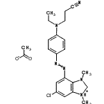 CAS#: 96446-15-0, 3-[[4-[(6-chloro-1,3-dimethyl-2H-benzimidazol-1-ium-4-yl)azo]phenyl]-ethyl-amino]propanenitrile acetate