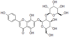 CAS#: 96627-12-2, Isoscutellarein-7-O-(Allosyl(1-2)Glucoside)