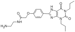 CAS 登录号:96865-92-8, 3,7-二乙基-9-(4-(N-2-氨基乙基甲酰氨基甲氧基))苯基黄嘌呤