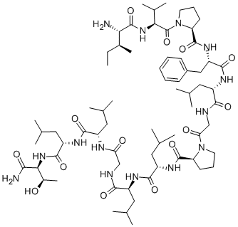 CAS 登录号:97055-09-9, 异亮氨酰-缬氨酰-脯氨酰-苯丙氨酰-亮氨酰-甘氨酰-脯氨酰-亮氨酰-亮氨酰-苏氨酰胺