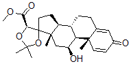 CAS 登录号：97142-19-3， 17,20-丙酮基二氢泼尼松龙酸甲酯