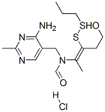 CAS 登录号：973-99-9， N-[(4-氨基-2-甲基嘧啶-5-基)甲基]-N-[4-羟基-1-甲基-2-(丙基二硫代)丁-1-烯-1-基]甲酰胺单盐酸盐