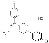 CAS#: 97392-66-0, (E)-3-[4-(4-bromophenyl)phenyl]-3-(4-chlorophenyl)-N,N-dimethyl-prop-2-en-1-amine hydrochloride