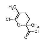 CAS#: 97424-78-7, 6-Chloro-2,5-dimethyl-3,4-dihydro-2H-pyran-2-carbonyl chloride