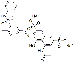 CAS#: 97645-25-5, Disodium 5-(Acetylamino)-4-Hydroxy-3-((4-Methyl-3-((Phenylamino)Sulphonyl)Phenyl)Azo)Naphthalene-2,7-Disulphonate