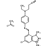 CAS#: 97765-53-2, 3-[[4-[(6-chloro-1,3-dimethyl-2H-benzotriazol-1-ium-4-yl)azo]phenyl]-ethyl-amino]propanenitrile acetate