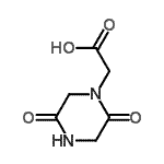 CAS 登录号：98135-15-0， 2-(2,5-二氧代哌嗪-1-基)乙酸