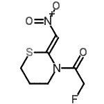 CAS#: 98412-18-1, 2-Fluoro-1-[(2Z)-2-(nitromethylene)-1,3-thiazinan-3-yl]ethanone