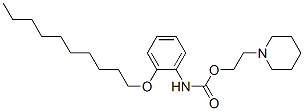 CAS 登录号：98495-43-3， 2-(1-哌啶基)乙基 2-(癸氧基)苯基氨基甲酸酯
