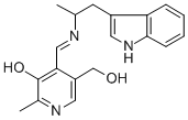 CAS 登录号：98497-89-3， 5-羟基-4-(((2-(1H-吲哚-3-基)-1-甲基乙基)亚氨基)甲基)-6-甲基-3-吡啶甲醇