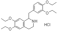 CAS 登录号：985-11-5， 1-(3,4-二乙氧基苄基)-6,7-二乙氧基-1,2,3,4-四氢异喹啉盐酸盐(1:1)
