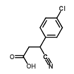 CAS 登录号：98923-51-4， 3-(4-氯苯基)-3-氰基丙烷酸