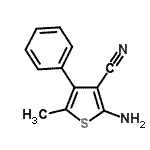 CAS#: 99011-93-5, 2-Amino-5-methyl-4-phenyl-3-thiophenecarbonitrile