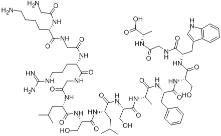 CAS 登录号：99026-78-5， 甘氨酰-赖氨酰-甘氨酰-精氨酰-甘氨酰-亮氨酰-丝氨酰-亮氨酰-丝氨酰-丙氨酰-苯丙氨酰-丝氨酰-色氨酰-甘氨酰-丙氨酸