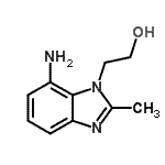 CAS 登录号：99168-13-5， 2-(7-氨基-2-甲基-1H-苯并咪唑-1-基)乙醇