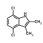 CAS#: 99184-13-1, 4,7-Dichloro-2,3-dimethyl-1H-indole