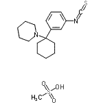 CAS#: 99287-12-4, 1-[1-(3-Isothiocyanatophenyl)cyclohexyl]piperidine methanesulfonate (1:1)