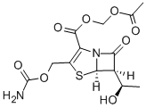 CAS 登录号：99376-22-4， (5R,6R)-3-(氨基甲酰基氧基甲基)-6-(1-羟基乙基)-7-氧代-4-硫杂-1-氮杂双环[3.2.0]庚-2-烯-2-羧酸乙酰氧基甲基酯