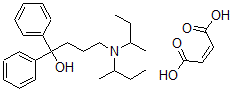 CAS 登录号：99465-44-8， 4-二异丁基氨基-1,1-二苯基-1-丁醇马来酸盐
