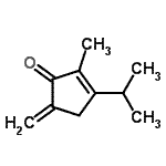 CAS 登录号：99474-32-5， 3-异丙基-2-甲基-5-亚甲基-2-环戊烯-1-酮