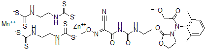 CAS#: 99629-34-2, (2Z)-2-Cyano-N-(Ethylcarbamoyl)-2-Methoxyimino-Acetamide: N-(2,6-Dimet Hylphenyl)-2-Methoxy-N-(2-Oxooxazolidin-3-Yl)Acetamide: Manganese(+2) Cation: [2-(Sulfidocarbothioylamino)Ethylamino]Methanedithioate: Zinc( +2) Cation