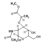 CAS#: 99689-20-0, 2-Acetamido-2-deoxy-3-O-(1-methoxy-1-oxo-2-propanyl)hexopyranose