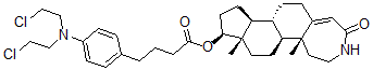 CAS#: 99876-94-5, 17-Hydroxy-3-Aza-alpha-Homo-4-Androsten-4-One (4-(Bis(2-Chloroethyl)Amino)Phenyl)Butyrate