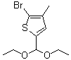 structure of CAS# 1000018-59-6, 2-Bromo-5-(diethoxymethyl)-3-methylthiophene