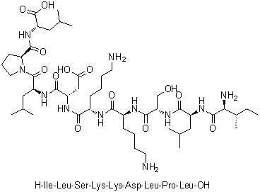 CAS 登录号：1000282-55-2, L-异亮氨酰-L-亮氨酰-L-丝氨酰-L-赖氨酰-L-赖氨酰-L-alpha-天冬氨酰-L-亮氨酰-L-脯氨酰-L-亮氨酸
