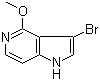 structure of CAS# 1000341-22-9, 3-Bromo-4-methoxy-1H-pyrrolo[3,2-c]pyridine
