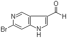 structure of CAS# 1000341-75-2, 6-Bromo-1H-pyrrolo[3,2-c]pyridine-3-carboxaldehyde