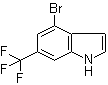 structure of CAS# 1000342-93-7, 4-Bromo-6-(trifluoromethyl)-1H-indole
