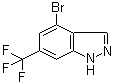 4-溴-6-(三氟甲基)-1H-吲唑分子结构 (CAS 1000342-95-9)