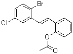 2-[(1E)-2-(2-Bromo-5-chlorophenyl)ethenyl]phenol 1-acetate molecular structure (CAS 1000890-01-6)