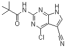 CAS 登录号：1000981-99-6, N-(4-氯-5-氰基-7H-吡咯并[2,3-d]嘧啶-2-基)-2,2-二甲基丙酰胺