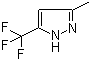3-Methyl-5-(trifluoromethyl)-1H-pyrazole molecular structure (CAS 10010-93-2)