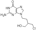 2-Amino-9-[4-chloro-3-(hydroxymethyl)butyl]-1,9-dihydro-6H-purin-6-one molecular structure (CAS 100199-40-4)