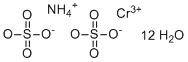 Ammonium chromium disulfate dodecahydrate molecular structure (CAS 10022-47-6)