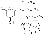 六氘代辛伐他汀分子结构 (CAS 1002347-71-8)