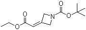 structure of CAS# 1002355-96-5, tert-Butyl 3-(2-ethoxy-2-oxoethylidene)azetidine-1-carboxylate