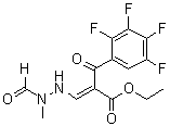 CAS # 100276-64-0, 2,3,4,5-Tetrafluoro-alpha-[(2-formyl-2-methylhydrazino)methylene]-beta-oxobenzenepropanoic acid ethyl ester